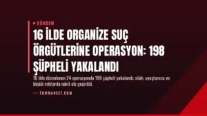 16 İlde Organize Suç Örgütlerine Operasyon: 198 Şüpheli Yakalandı