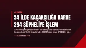 54 İlde Kaçakçılığa Darbe 294 Şüpheliye İşlem