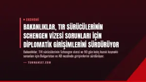 Bakanlıklar, TIR Sürücülerinin Schengen Vizesi Sorunları İçin Diplomatik Girişimlerini Sürdürüyor
