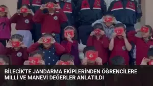 Bilecik'te Jandarma Ekiplerinden Öğrencilere Milli ve Manevi Değerler Anlatıldı