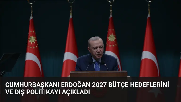 Cumhurbaşkanı Erdoğan 2027 Bütçe Hedeflerini ve Dış Politikayı Açıkladı
