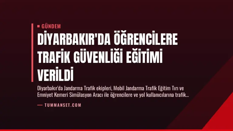 Diyarbakır’da Öğrencilere Trafik Güvenliği Eğitimi Verildi