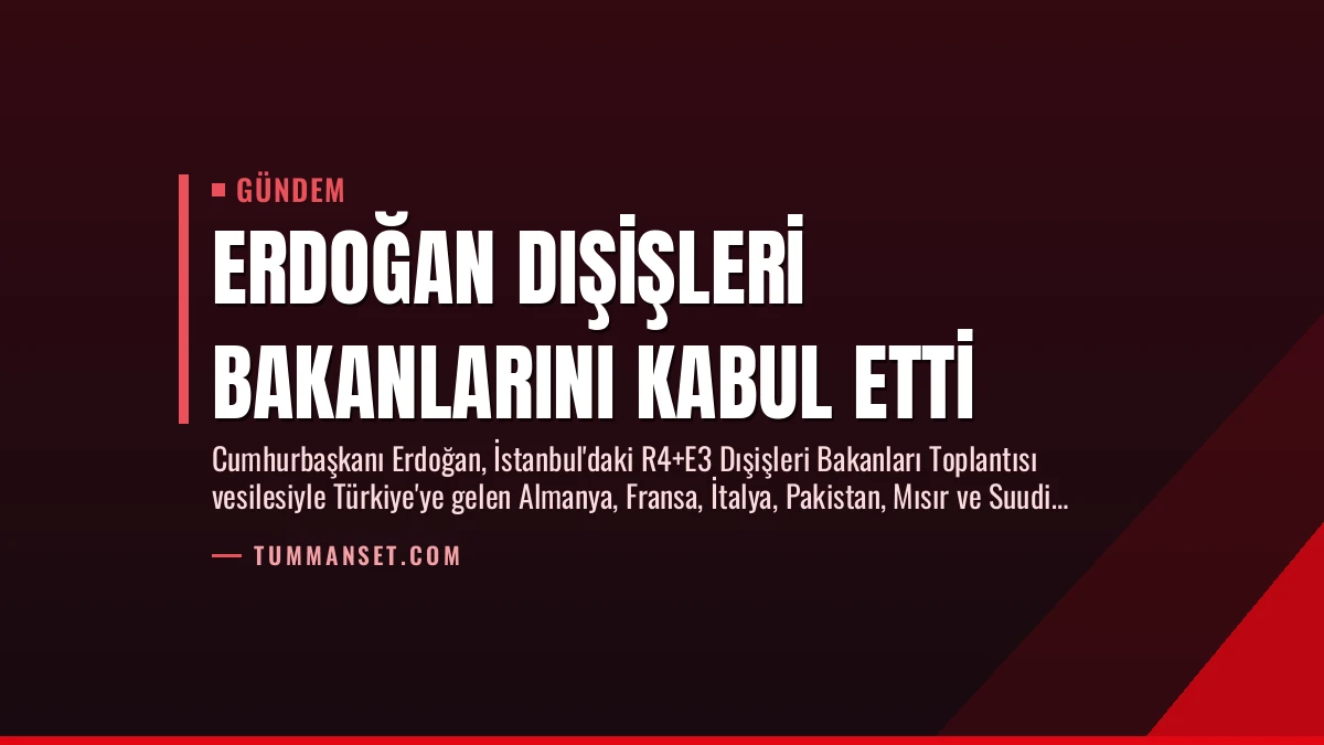 Erdoğan Dışişleri Bakanlarını Kabul Etti