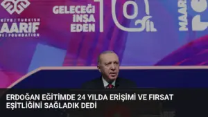 Erdoğan Eğitimde 24 Yılda Erişimi ve Fırsat Eşitliğini Sağladık Dedi