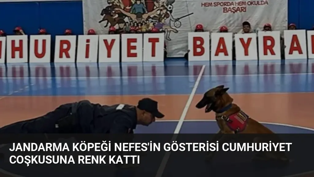 Jandarma Köpeği Nefes'in Gösterisi Cumhuriyet Coşkusuna Renk Kattı
