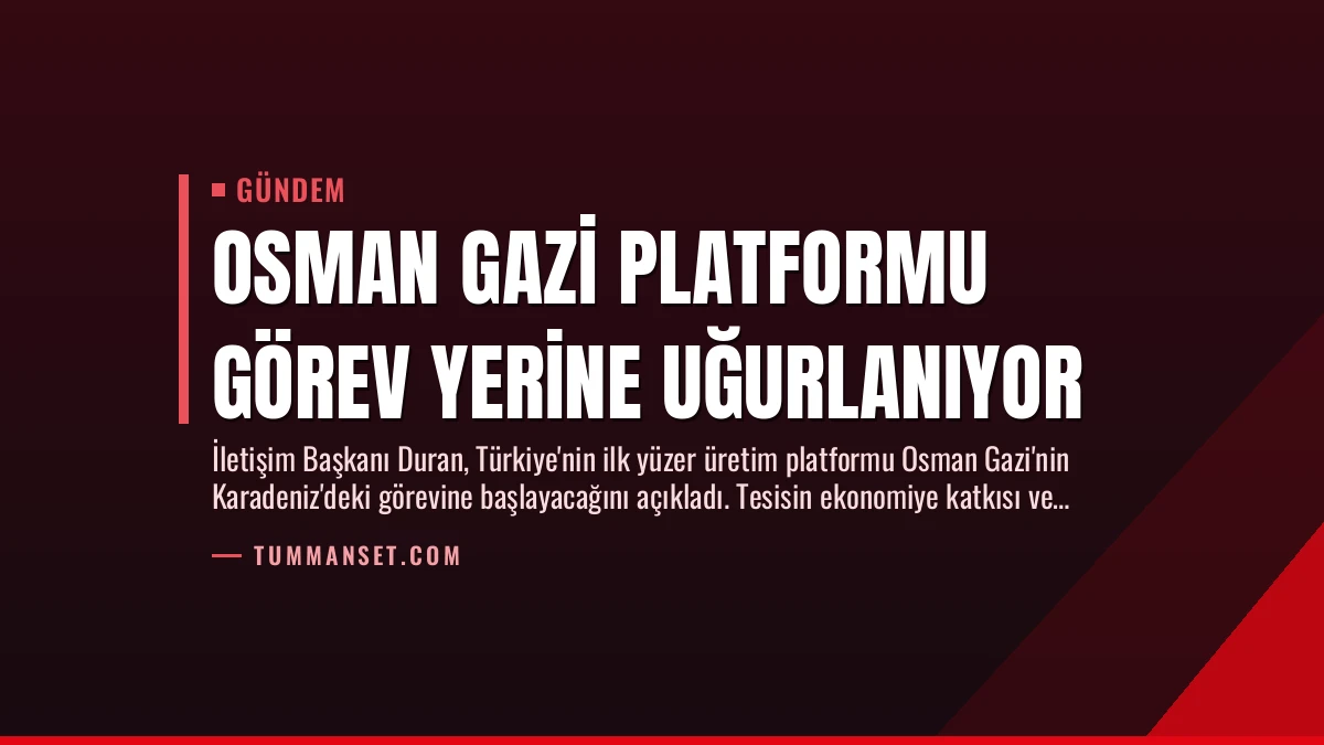 Osman Gazi Platformu Görev Yerine Uğurlanıyor