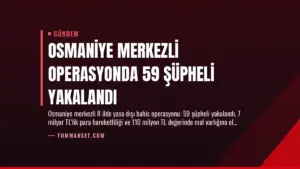 Osmaniye Merkezli Operasyonda 59 Şüpheli Yakalandı