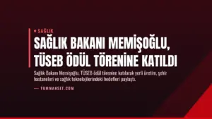 Sağlık Bakanı Memişoğlu, TÜSEB Ödül Törenine Katıldı