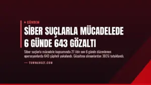 Siber Suçlarla Mücadelede 6 Günde 643 Gözaltı