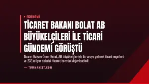 Ticaret Bakanı Bolat AB Büyükelçileri ile Ticari Gündemi Görüştü