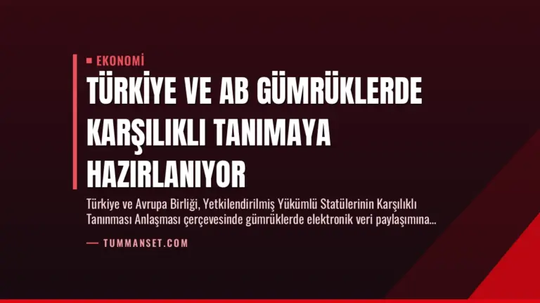 Türkiye ve AB Gümrüklerde Karşılıklı Tanımaya Hazırlanıyor